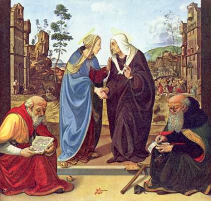 visite des deux Saints à Piero di Cosimo