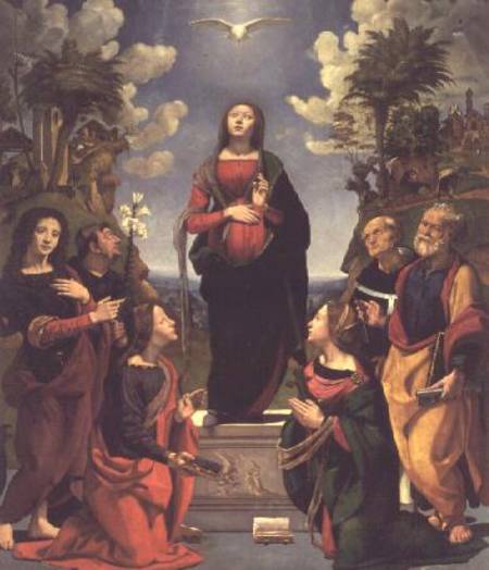 Immaculate Conception and Six Saints à Piero di Cosimo