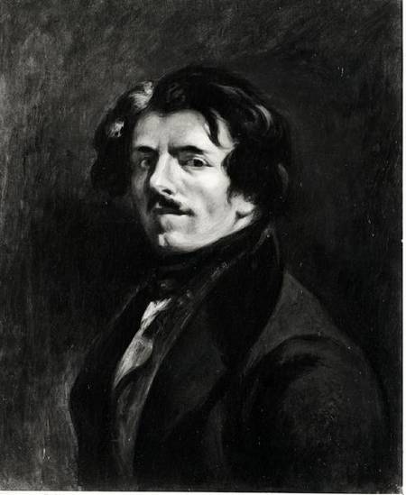 Portrait of Eugene Delacroix (1798-1863) after a self portrait of 1834 à Pierre Andrieu