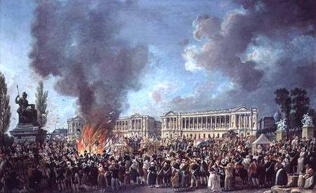 The Celebration of Unity, Destroying the Emblems of Monarchy, Place de la Concorde à Pierre Antoine Demachy