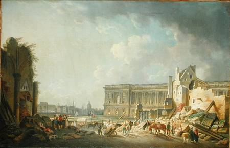 Clearing the Colonnade of the Louvre à Pierre Antoine Demachy