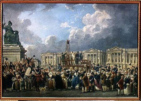 An Execution, Place de la Revolution between August 1793 and June 1794 à Pierre Antoine Demachy
