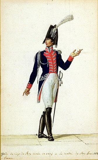 Officer of the Garde du Corps of King Louis XVIII (1755-1824) in 1814 à Pierre Antoine Lesueur