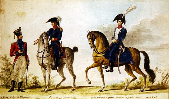 Swiss officer of the 4th regiment, horseman of the Royal Emigre Cavalry and mounted National Guard à Pierre Antoine Lesueur
