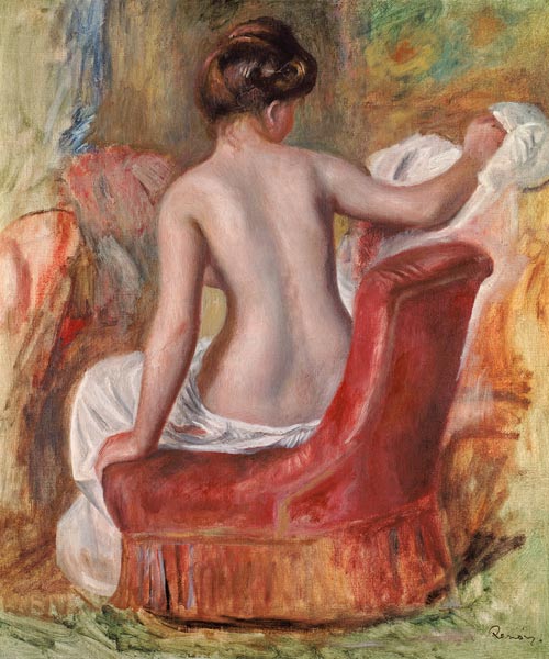 Femme nue dans un fauteuil à Pierre-Auguste Renoir