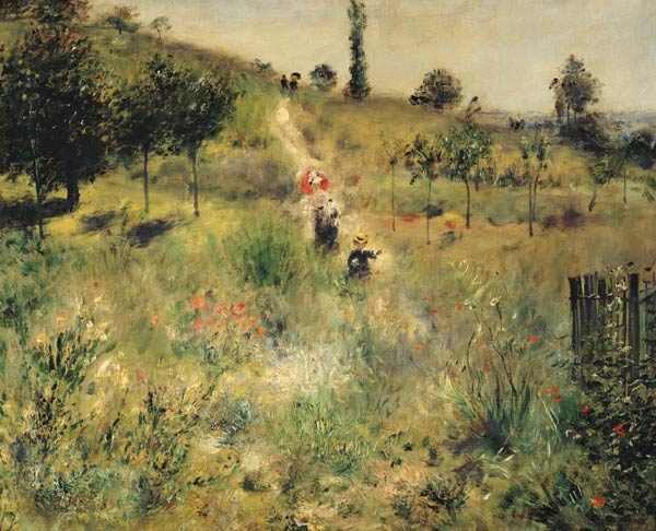 Chemin avançant dans la haute herbe à Pierre-Auguste Renoir