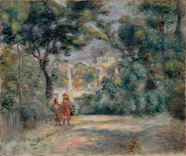 Blick durch Bäume auf Sacre-Coeur, Paris à Pierre-Auguste Renoir