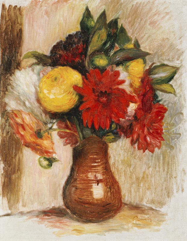 Bouquet De Fleurs Au Pichet De Terre à Pierre-Auguste Renoir