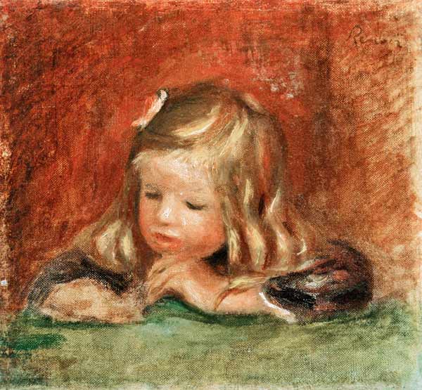 Coco at the Table (Claude Renoir Reading) à Pierre-Auguste Renoir