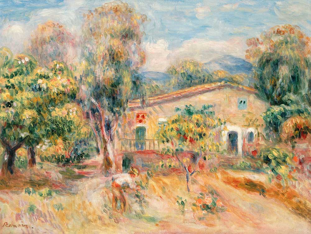 Collettes Farmhouse, Cagnes à Pierre-Auguste Renoir