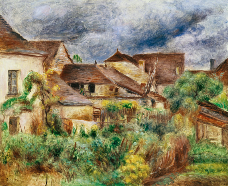 Le petit village Essoyes. à Pierre-Auguste Renoir