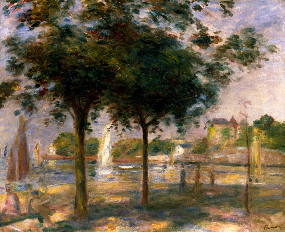Der Strand in Pornic, Das weiße Segel à Pierre-Auguste Renoir