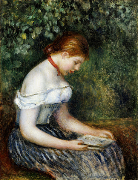 Die Lesende (Sitzendes junges Mädchen) à Pierre-Auguste Renoir