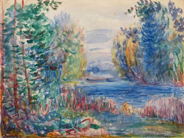 River Landscape à Pierre-Auguste Renoir