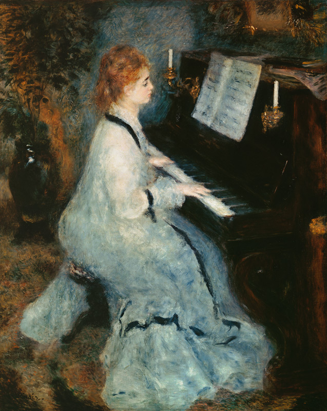 Femme au piano à Pierre-Auguste Renoir