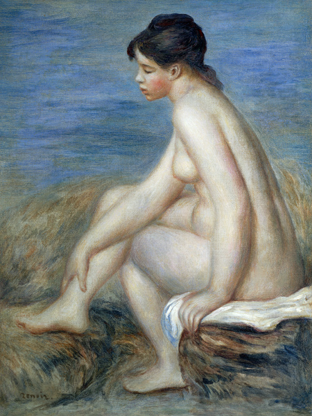 La jeune femme après cela baigne à Pierre-Auguste Renoir