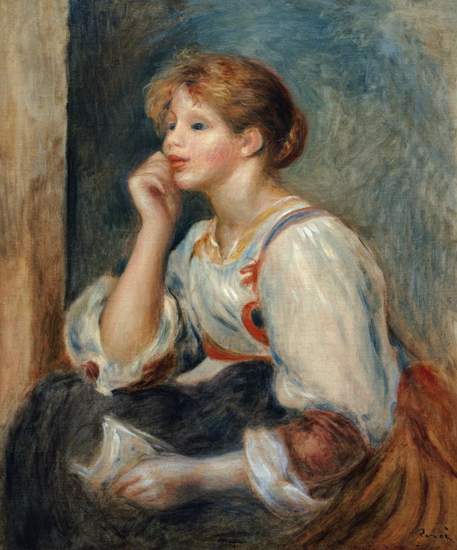 Jeune fille avec la lettre à Pierre-Auguste Renoir