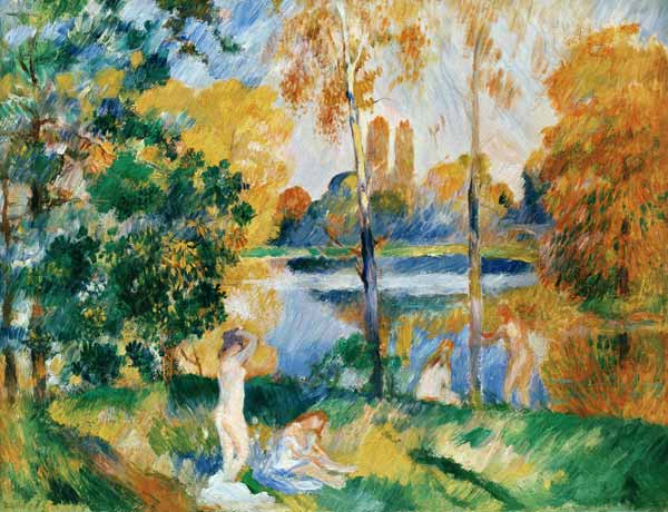 Renoir / Landscape with bathers / c.1885 à Pierre-Auguste Renoir