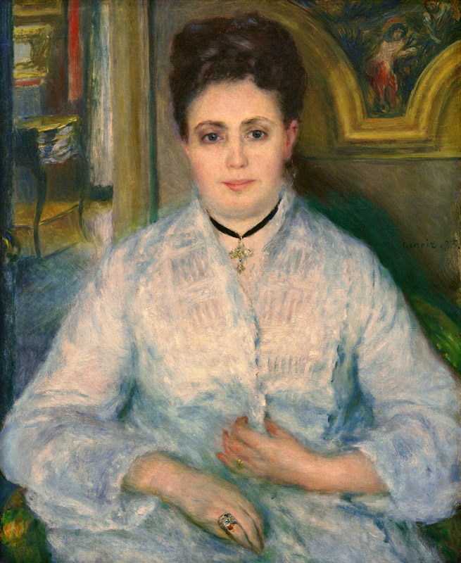 A.Renoir, Madame Choquet in Weiß à Pierre-Auguste Renoir