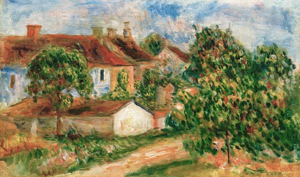 A.Renoir, Maisons de village à Pierre-Auguste Renoir