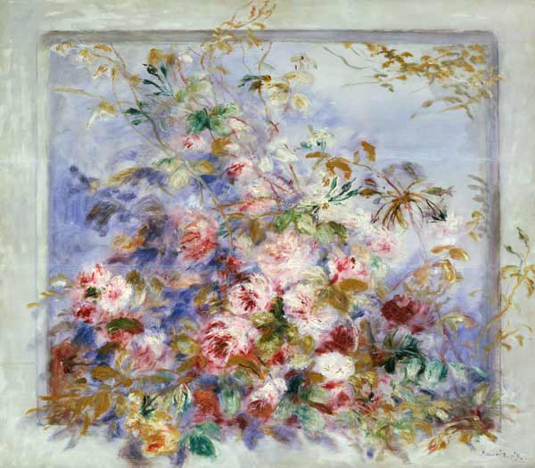 Roses in a Window à Pierre-Auguste Renoir