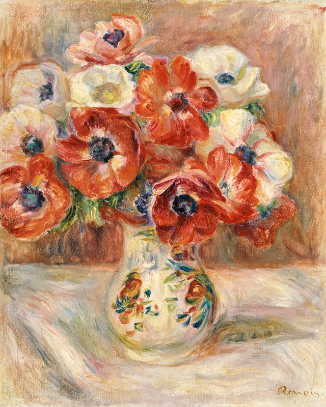 Still Life with Anemones à Pierre-Auguste Renoir