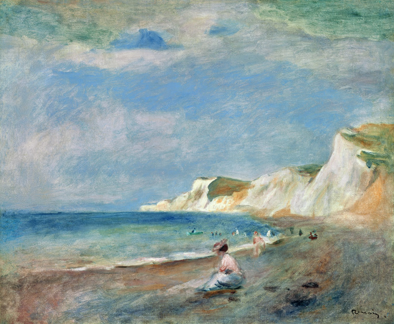 The Beach at Varangeville à Pierre-Auguste Renoir