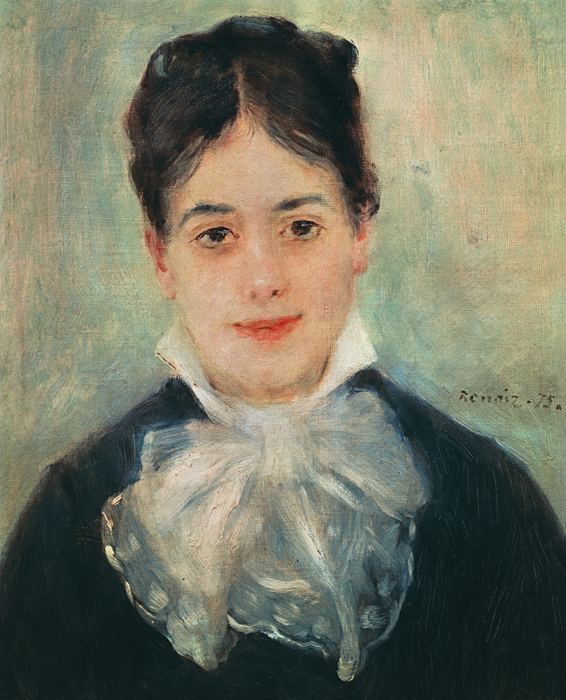 Woman Smiling à Pierre-Auguste Renoir
