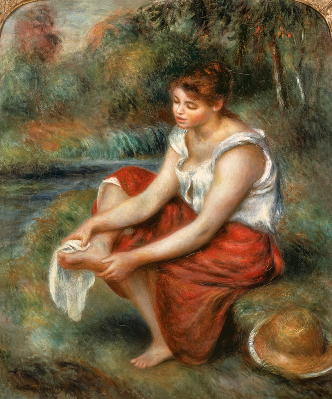Woman Washing her Feet à Pierre-Auguste Renoir