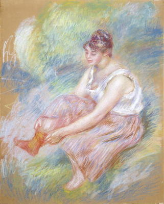 After the Bath, c.1890 (pastel on paper) à Pierre-Auguste Renoir