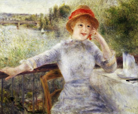 Alphonsine Fournaise (1845-1937) at The Grenouillere à Pierre-Auguste Renoir