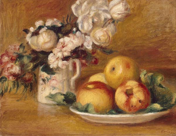 Apples and Flowers à Pierre-Auguste Renoir