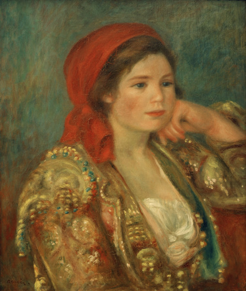 A.Renoir, Mädchen mit spanischer Jacke à Pierre-Auguste Renoir