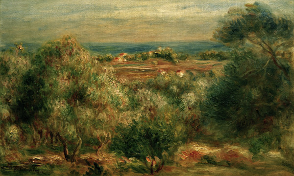 A.Renoir,Blick von Haut-Cagnes aufs Meer à Pierre-Auguste Renoir