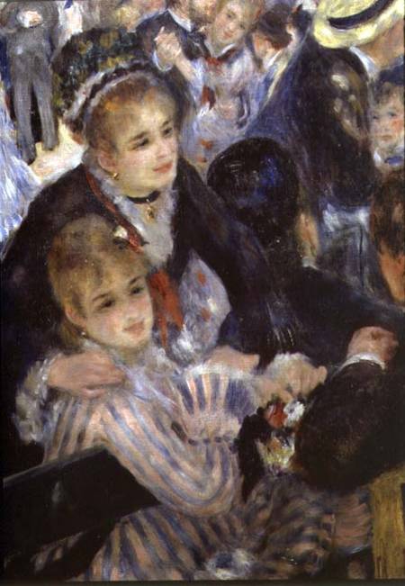 Ball at the Moulin de la Galette, detail of two seated women à Pierre-Auguste Renoir