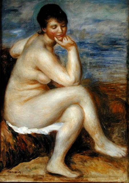 Bather Seated on a Rock à Pierre-Auguste Renoir