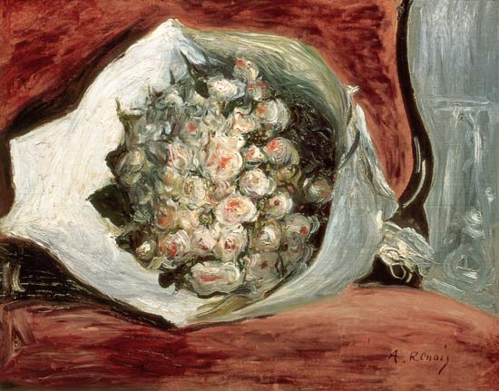Bouquet in a Theatre Box à Pierre-Auguste Renoir