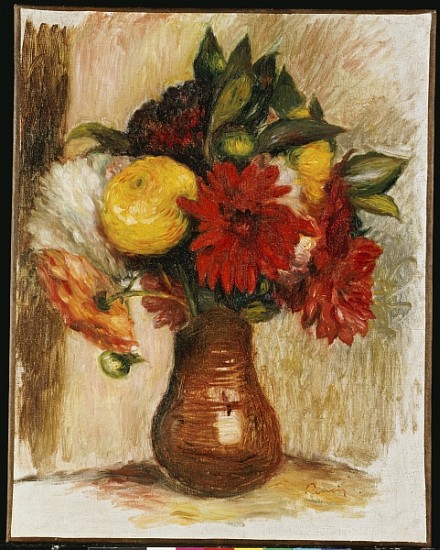 Bouquet of Flowers in a Stone Jug à Pierre-Auguste Renoir