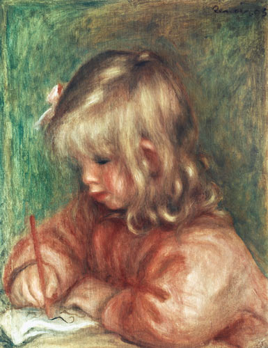 Child Drawing à Pierre-Auguste Renoir