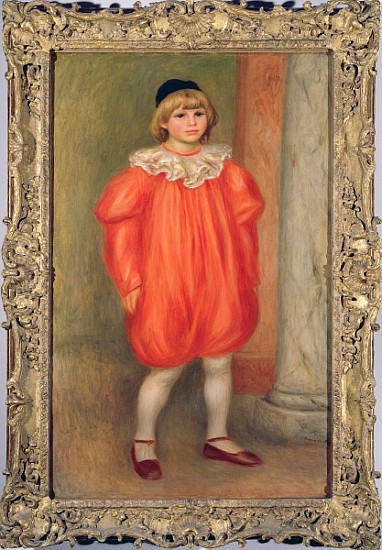 Claude Renoir in a clown costume à Pierre-Auguste Renoir