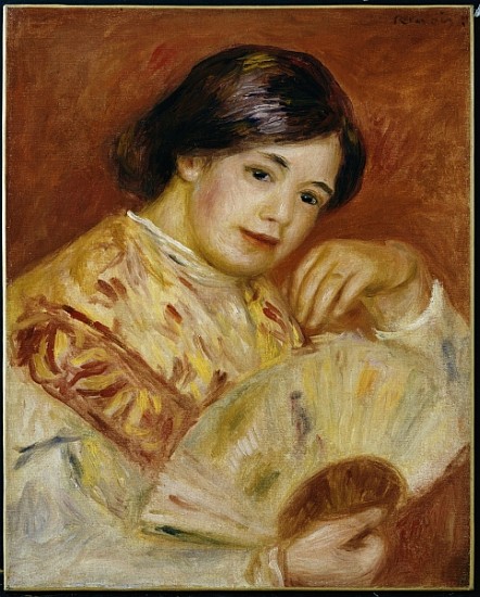 Coco with a Japanese Fan, c.1906 à Pierre-Auguste Renoir