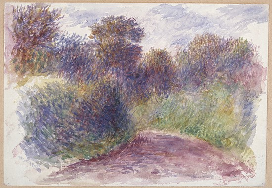 Country Lane (w/c on white wove paper) à Pierre-Auguste Renoir