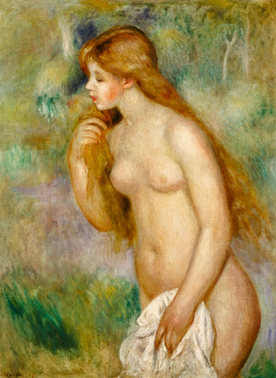 Le bain dans la verdure à Pierre-Auguste Renoir