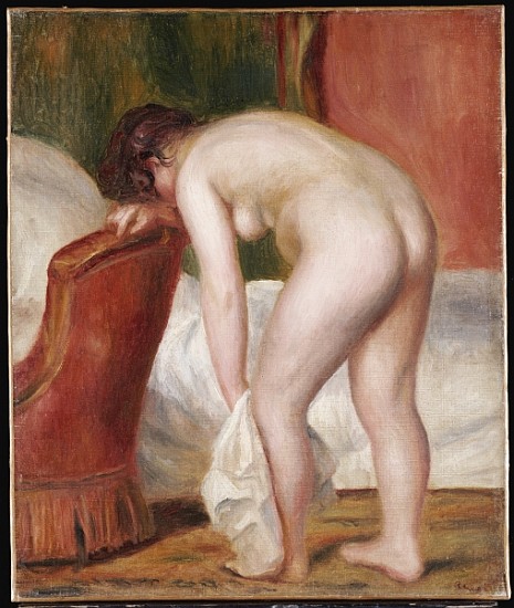 Female Nude Drying Herself, c.1909 à Pierre-Auguste Renoir