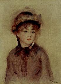 Jeune femme avec le chapeau. à Pierre-Auguste Renoir