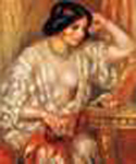 Gabrielle et sa boite de bijoux à Pierre-Auguste Renoir