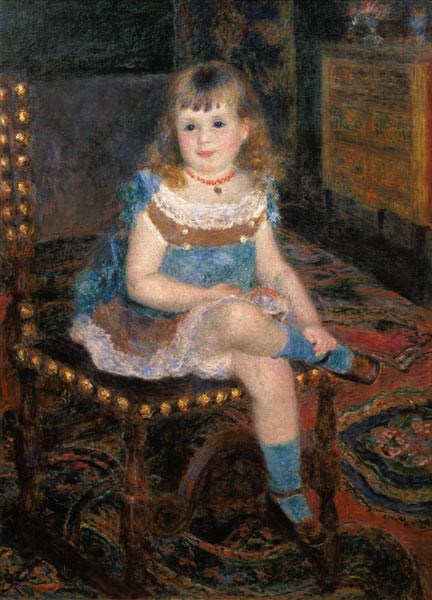 Georgette Charpentier étant assis. à Pierre-Auguste Renoir