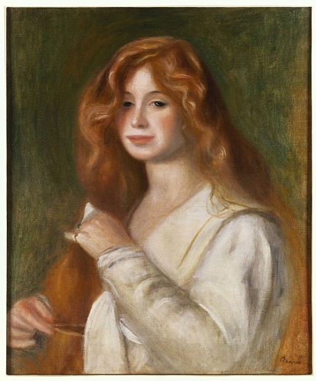 Girl Combing her Hair à Pierre-Auguste Renoir