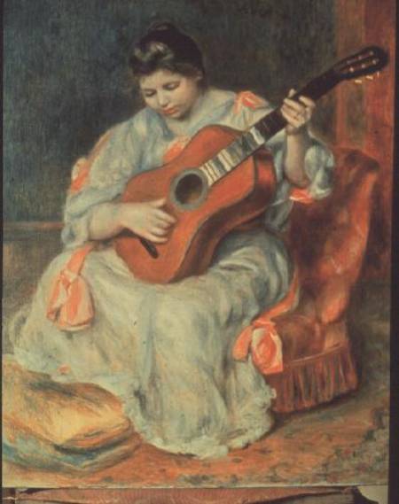 Femme Jouant de la Guitare à Pierre-Auguste Renoir