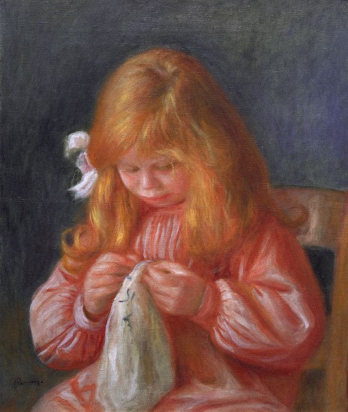 Jean Renoir, nähend/Gemälde v. A.Renoir à Pierre-Auguste Renoir